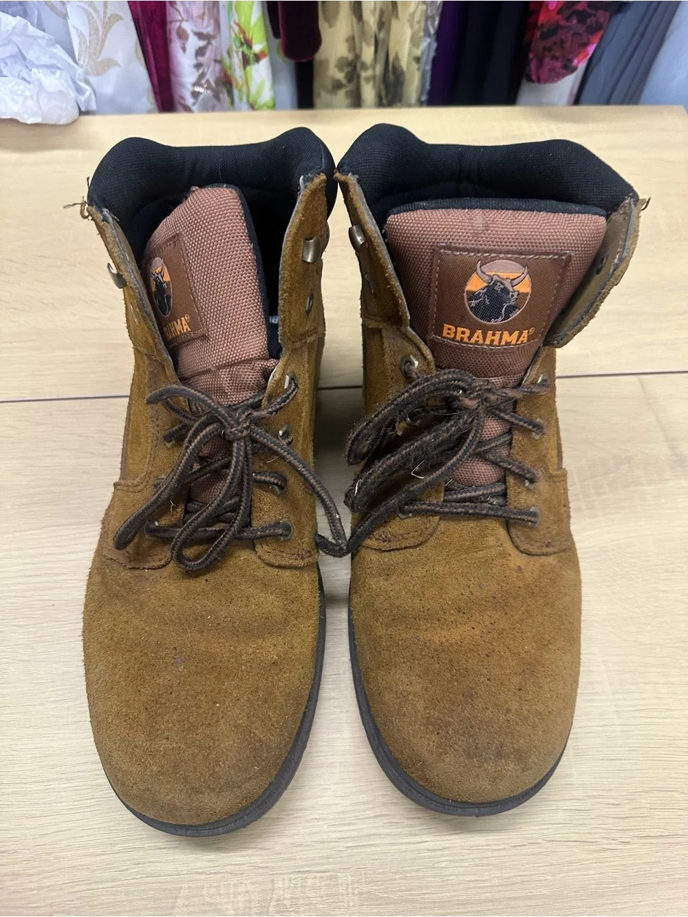 Brahama Men’s Brown Laceup Waterproof Boots Size 13W EUC